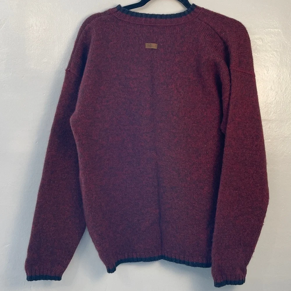 Woolrich Men's Deep Red Crewneck Sweater size medium Wool Blend